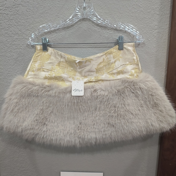 New Free People Laluna Fur Mini Skirt - Picture 4 of 4